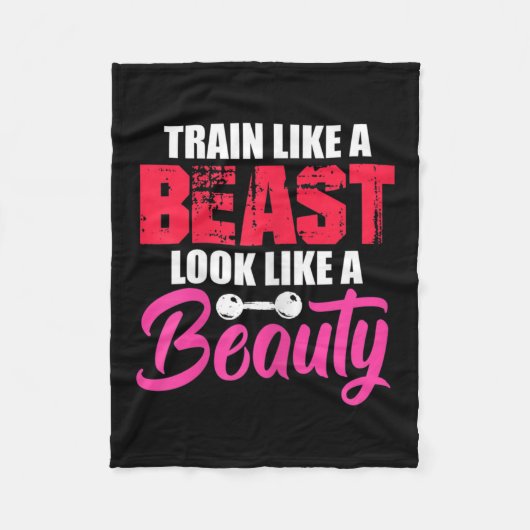 Couverture Polaire Womens Train Like A Look Like A Beauty Gym Workout (Devant)