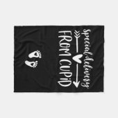 Couverture Polaire Womens Valentines Day Couples Pregnancy Announceme (Devant (Horizontal))