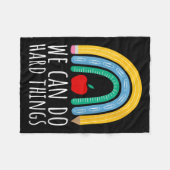 Couverture Polaire Womens We Can Do Hard Things Motivational Teacher  (Devant (Horizontal))