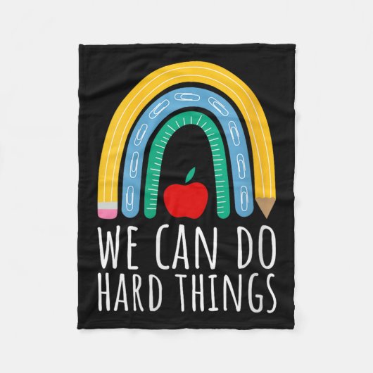 Couverture Polaire Womens We Can Do Hard Things Motivational Teacher  (Devant)