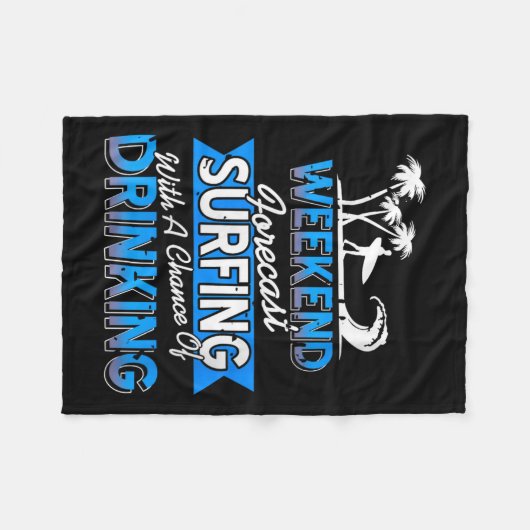 Couverture Polaire Womens Weekend Prévision Chance De Surf Côtier (Devant (Horizontal))