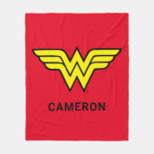 Couverture Polaire Wonder Woman | Logo classique | Ajouter Votre Nom (Devant)