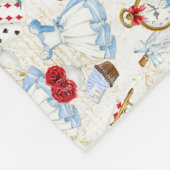 Couverture Polaire Wonderland Blue, Red & Gold Alice Nom (Coin)