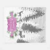 Couverture Polaire Wonderland Fleece Blanche - Magenta (Devant (Horizontal))