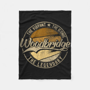 Couverture Polaire Woodbridge Nj New Jersey Vintage en détresse 