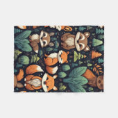 Couverture Polaire Woodland Animal Pattern Blanket (Devant (Horizontal))