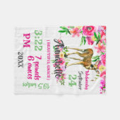 Couverture Polaire Woodland Fawn Deer Aquarelle Bébé statistiques de  (Devant (Horizontal))