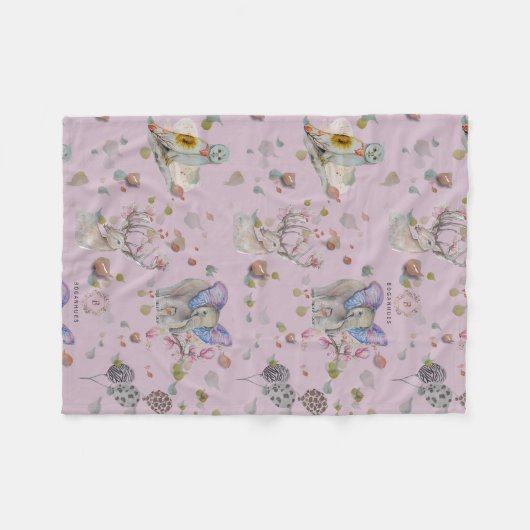 Couverture Polaire Woodland thème bébé (Devant (Horizontal))