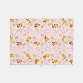 Couverture Polaire Woodstock Pink Cherry Blossom Pattern (Devant (Horizontal))