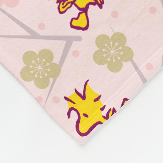 Couverture Polaire Woodstock Pink Cherry Blossom Pattern (Coin)