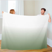 Couverture Polaire Wool ombre green blanket, Green gradient throw