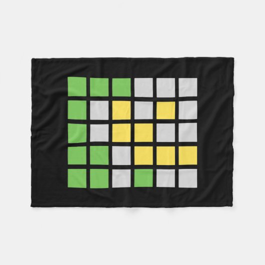 Couverture Polaire Wordle Word Jeu cadeau (Devant (Horizontal))