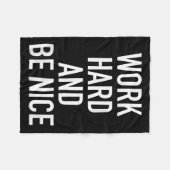 Couverture Polaire Work Hard And Be Nice - Motivational Quote  (Devant (Horizontal))