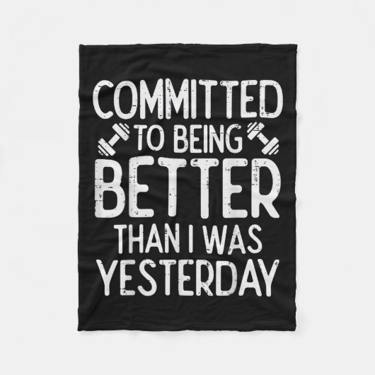 Couverture Polaire Workout Committed To Being Better Gym Motivation W (Devant)