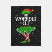 Couverture Polaire Workout Elf Christmas Family Girls Women Elf Squad (Devant)