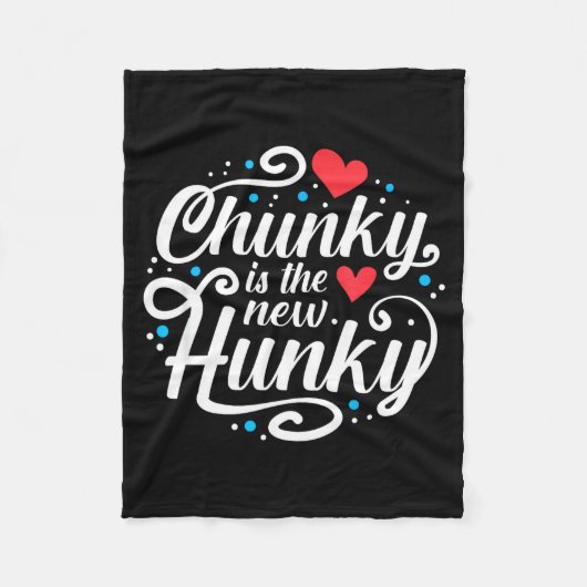 Couverture Polaire Workout Fitness Funny Chunky Is The New Hunky Grap (Devant)