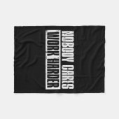 Couverture Polaire Workout Nobody Cares Work Harder Gym Motivation Me (Devant (Horizontal))