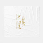 Couverture Polaire World’s Best Mom gold custom script mignon (Devant (Horizontal))