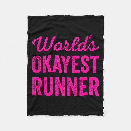 Couverture Polaire Worlds Okayest Runner Funny Sarcastic Running Srts (Devant)