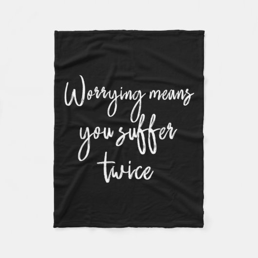 Couverture Polaire Worrying Means You Suffer Twice , Inrational Motiv (Devant)