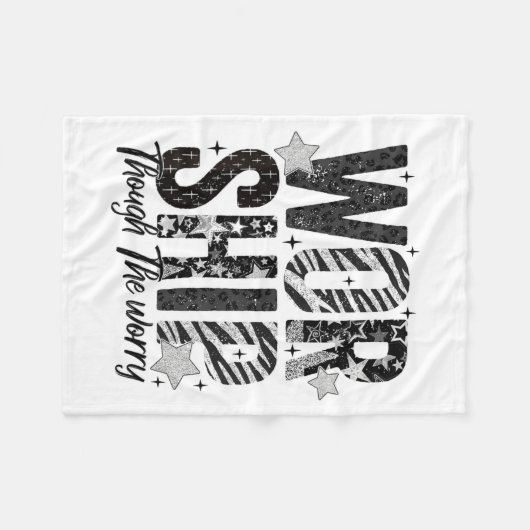 Couverture Polaire Worship Through The Worry Insrational Religious Ch (Devant (Horizontal))