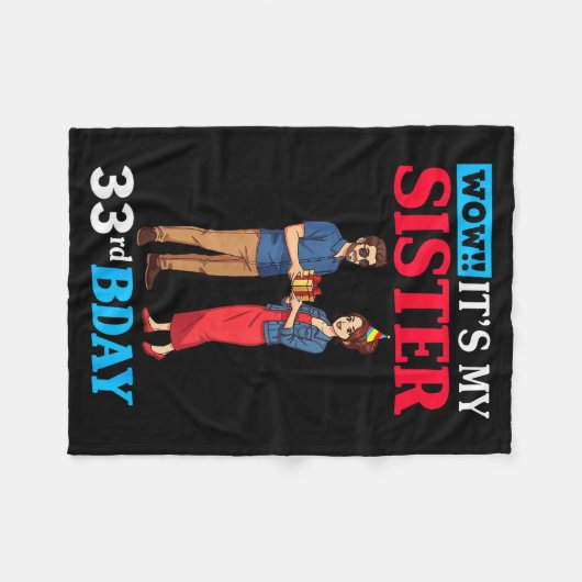 Couverture Polaire Wow It’s My Sister 33rd Birthday Celebration With (Devant (Horizontal))