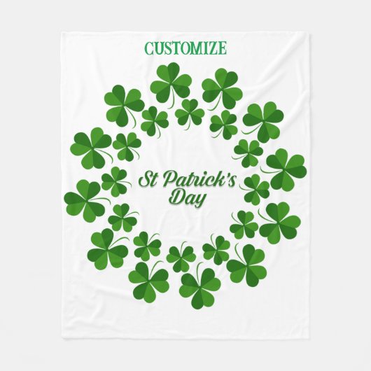 Couverture Polaire Wreath de la Saint Patrick Thunder_Cove (Devant)