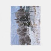 Couverture Polaire Wreath Snowy Ranch (Devant)