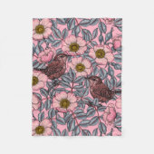 Couverture Polaire Wrens en rose (Devant)