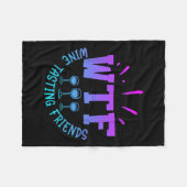 Couverture Polaire Wtf Wine Tasting Friends Drinking Funny Saying Quo (Devant (Horizontal))