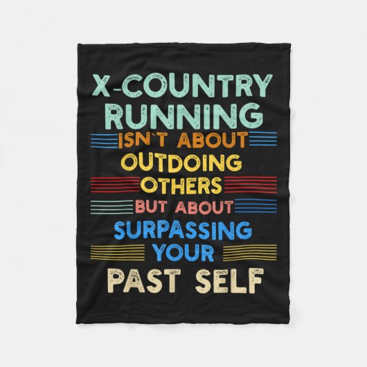 Couverture Polaire X-country Running Is Outwork Your Past Self Sitive (Devant)