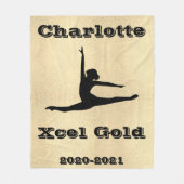 Couverture Polaire Xcel Gold Gymnastique Girls Fleece Blanket (Devant)