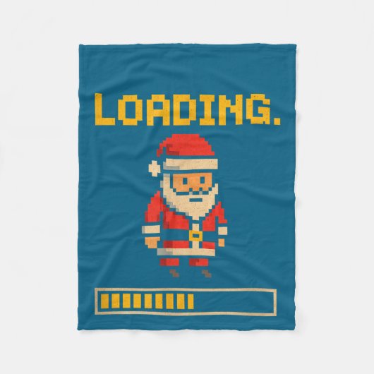 Couverture Polaire Xel Santa Loading Retro Christmas Gamer Shirt  (Devant)