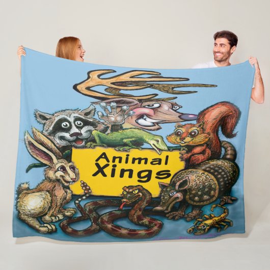 Couverture Polaire Xings animaux (En situation)