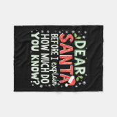 Couverture Polaire Xmas Drôle Cher Père Noël Avant D'Expliquer Combie (Devant (Horizontal))