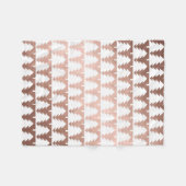 Couverture Polaire Xmas géométriques d'or rose moderne (Devant (Horizontal))