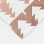 Couverture Polaire Xmas géométriques d'or rose moderne (Coin)