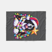 Couverture Polaire Xmas Landseer Newfoundland Dog Tangled Christmas L (Devant (Horizontal))