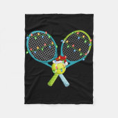 Couverture Polaire Xmas Lights Santa Hat Tennis Christmas Premium T S (Devant)