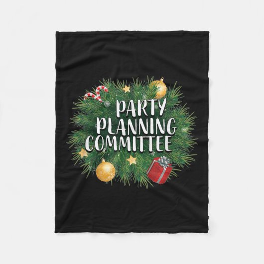 Couverture Polaire Xmas Party Planning Tees & Aparel _ Red Party (Devant)