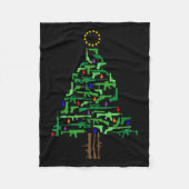 Couverture Polaire Xmas Patriotic 2nd Amendment Gun Christmas Tree (Devant)