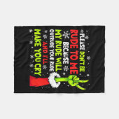 Couverture Polaire Xmas Please Don't Be Rude To Me Because My Rude Wi (Devant (Horizontal))