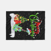 Couverture Polaire Xmas Tree Lights Santa Hat Musical Ukulele Guitar  (Devant (Horizontal))
