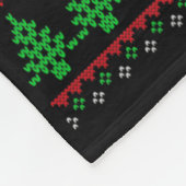 Couverture Polaire Xmas Ugly Sweater Style Santa Playing Cricket Chri (Coin)