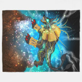 Couverture Polaire Xolotl le Dieu aztèque (Devant (Horizontal))