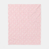 Couverture Polaire XOXO Hugs & Kisses Pastel Pink Modern Pattern (Devant)