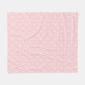 Couverture Polaire XOXO Hugs & Kisses Pastel Pink Modern Pattern (Devant (Horizontal))