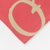 Couverture Polaire XOXO | Typographie rouge or chaud Motif texte (Coin)