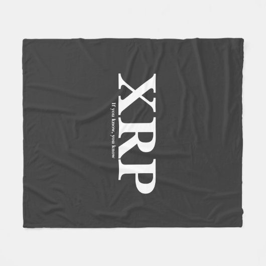 Couverture Polaire XRP Si vous savez, vous savez (Devant (Horizontal))