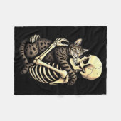 Couverture Polaire Y Skeleton Hugging Cat Halloween Lovers Human Pro (Devant (Horizontal))